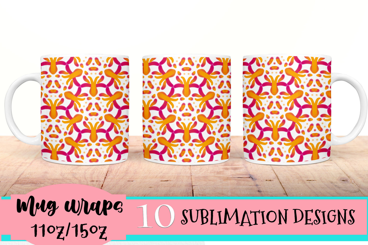 11oz and 15oz Mug wrap sublimation bundle