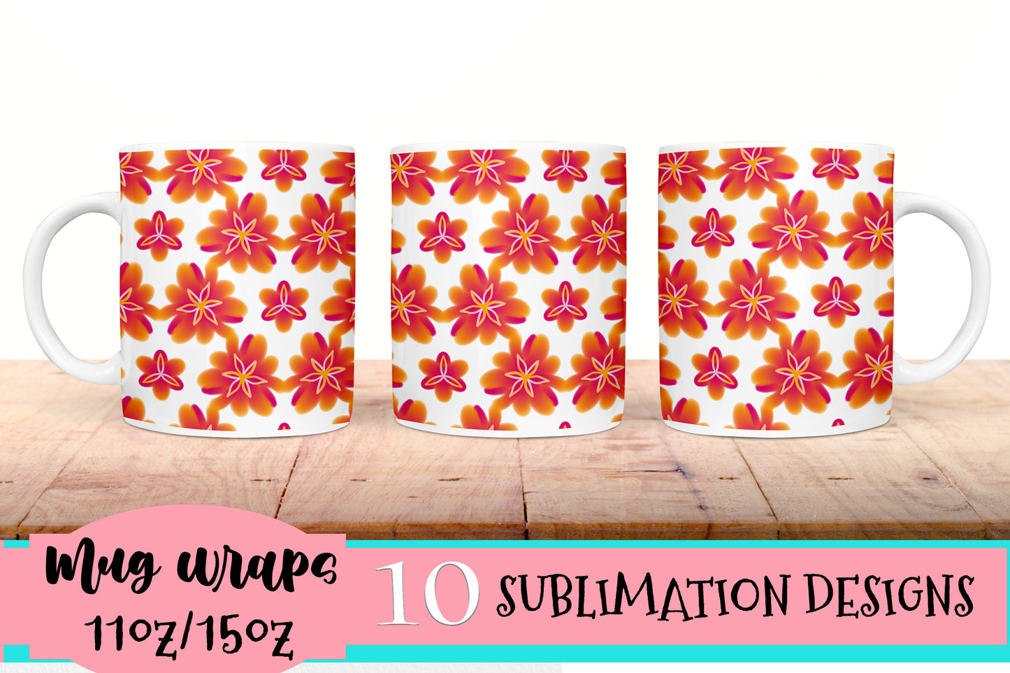 11oz and 15oz Mug wrap sublimation bundle