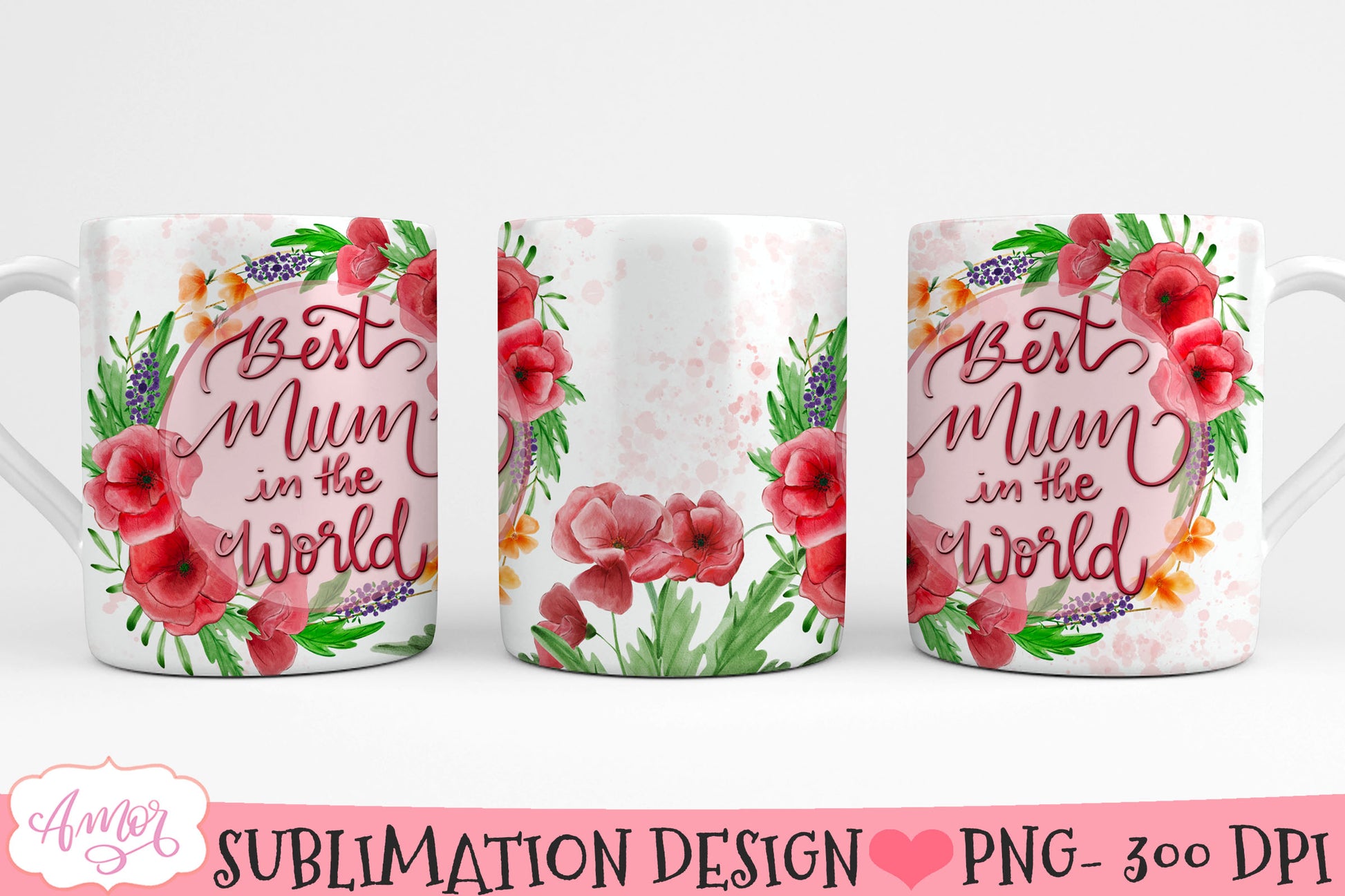 Best mum in the world mug wrap PNG for sublimation