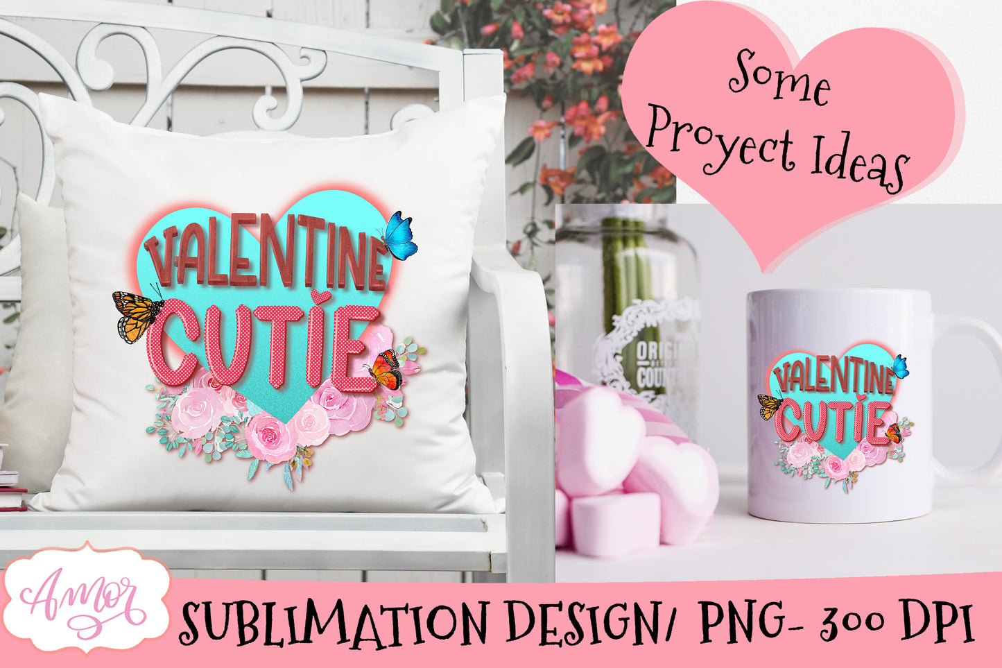 Valentine Cutie PNG digital graphic for sublimation