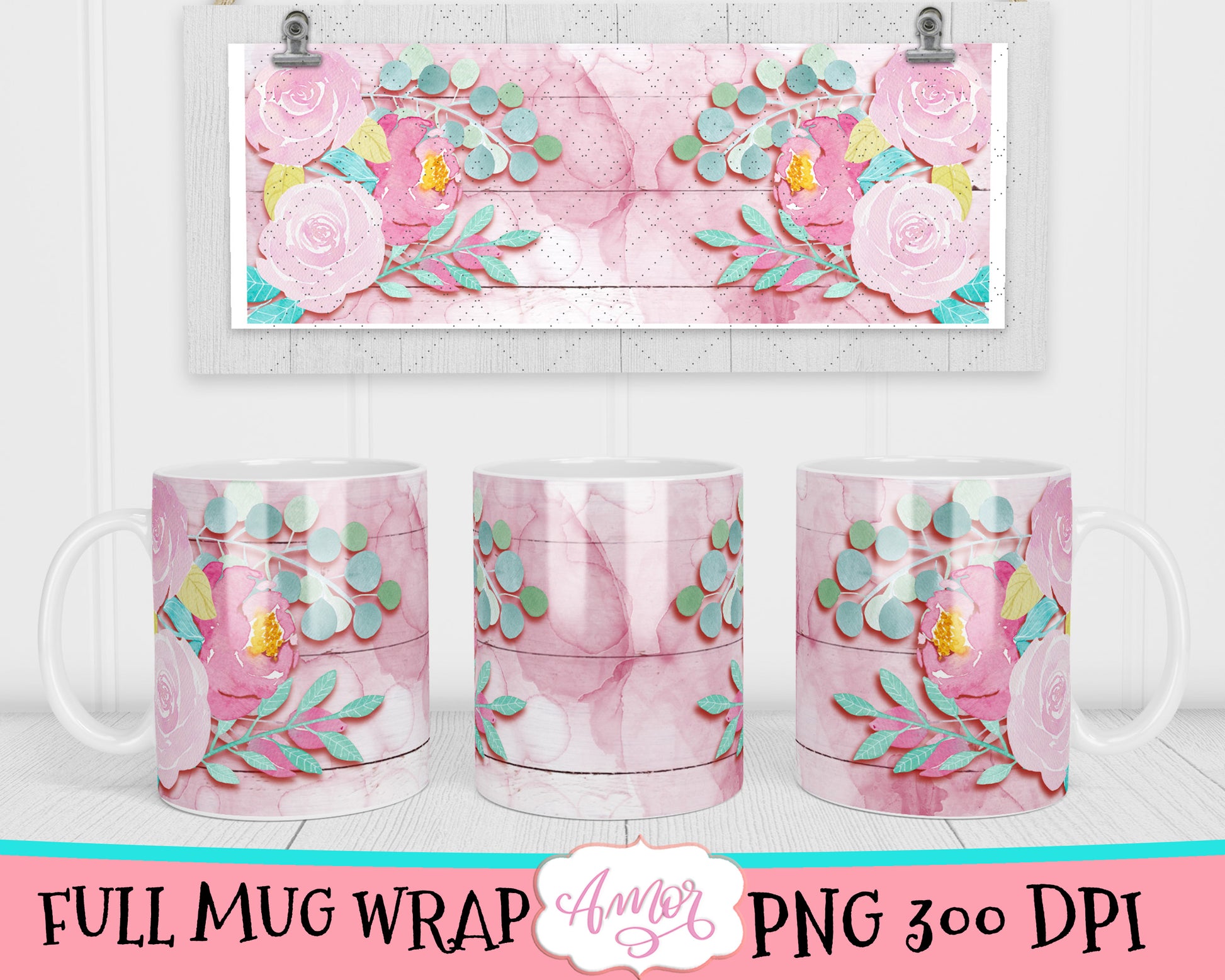 Flowers Mug sublimation Bundle