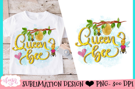 Queen bee sublimation design for T-shirts