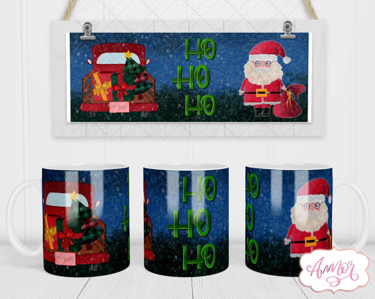 Santa Claus Mug PNG sublimation design