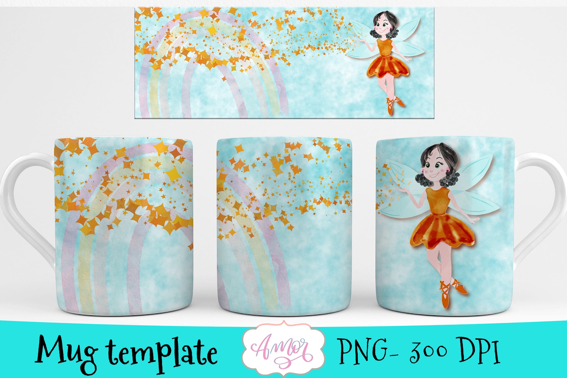 Cute Magical Fairy design for 11oz Mug Sublimation