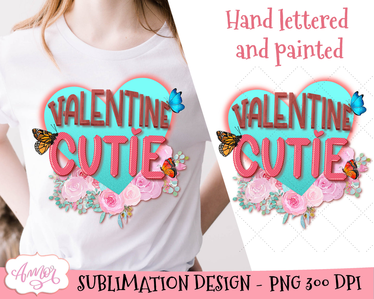 Valentine Cutie PNG digital graphic for sublimation