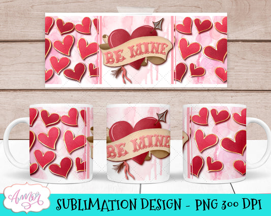Valentine Mug Wrap for Sublimation