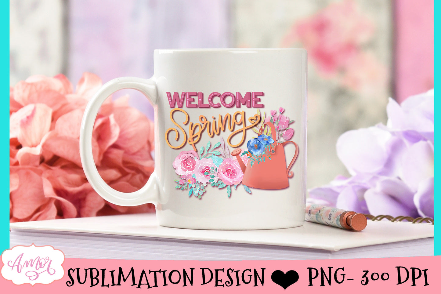 Welcome Spring Sublimation Design