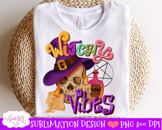 Witchy vibes Sublimation PNG | Halloween PNG illustration