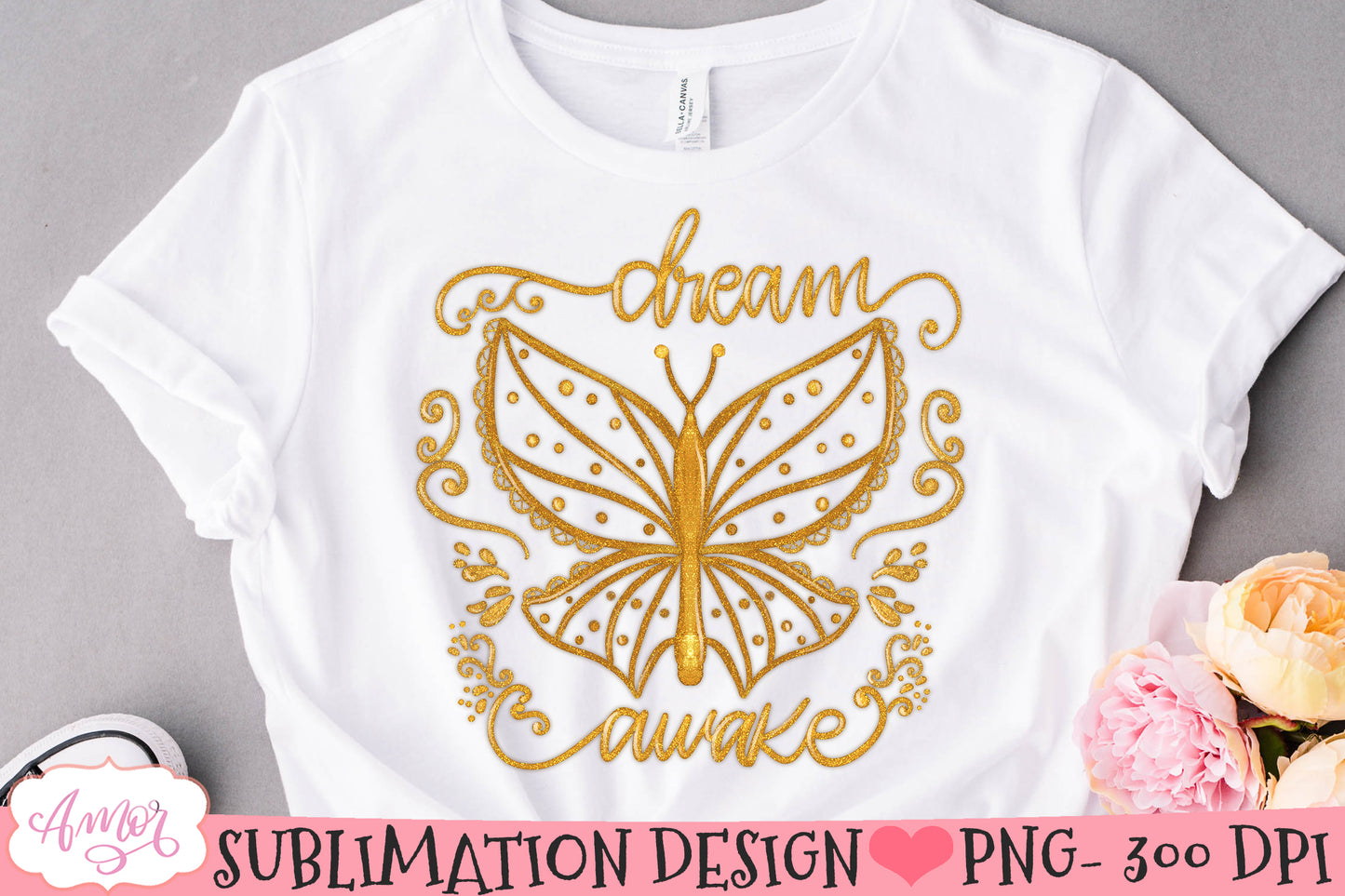 Dream awake sublimation design PNG