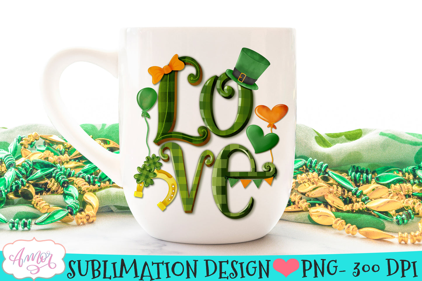 Love St. Patrick's Day PNG design for Sublimation