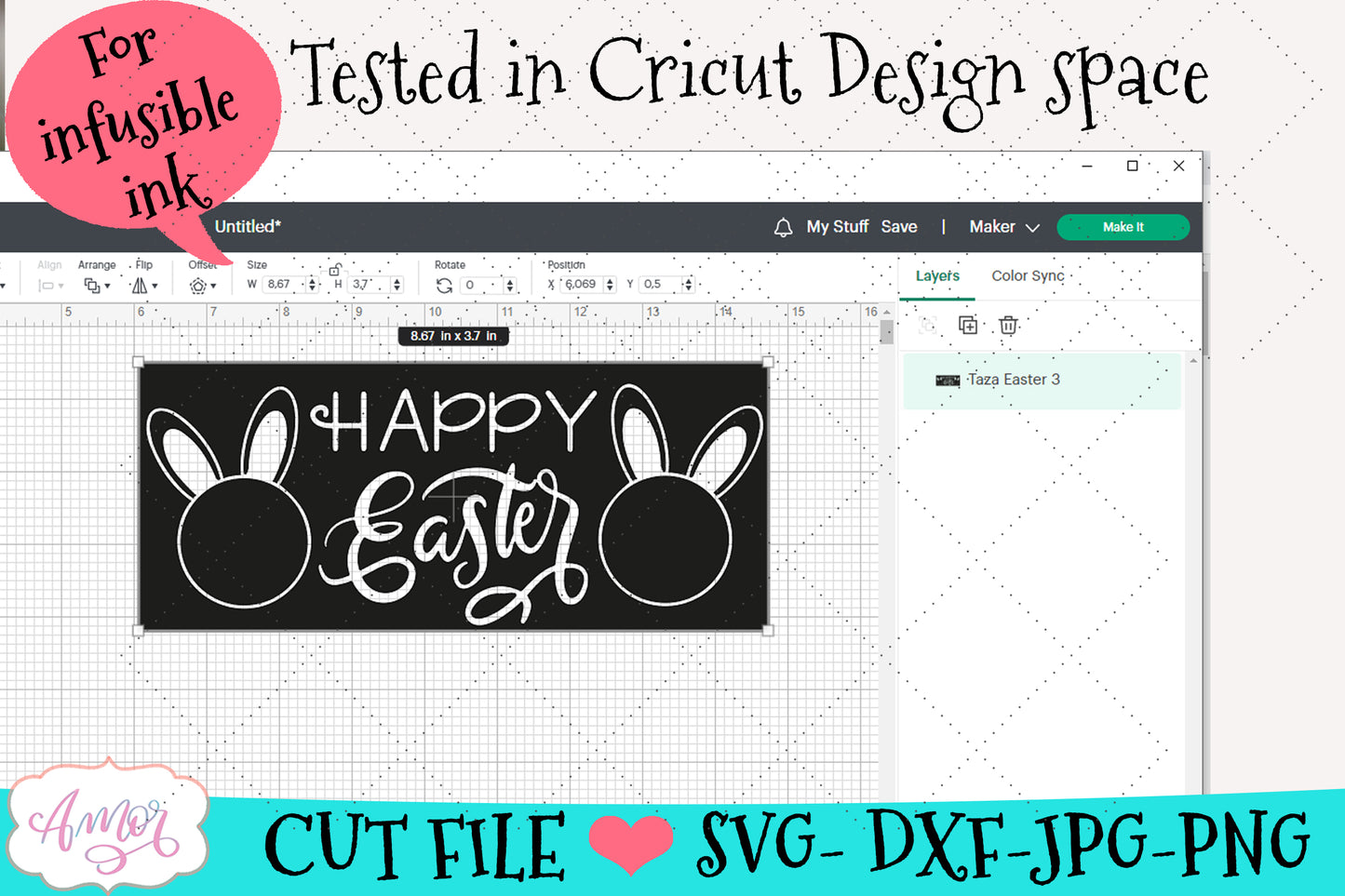 Customizable Easter Mug Wrap SVG for Cricut infusible ink