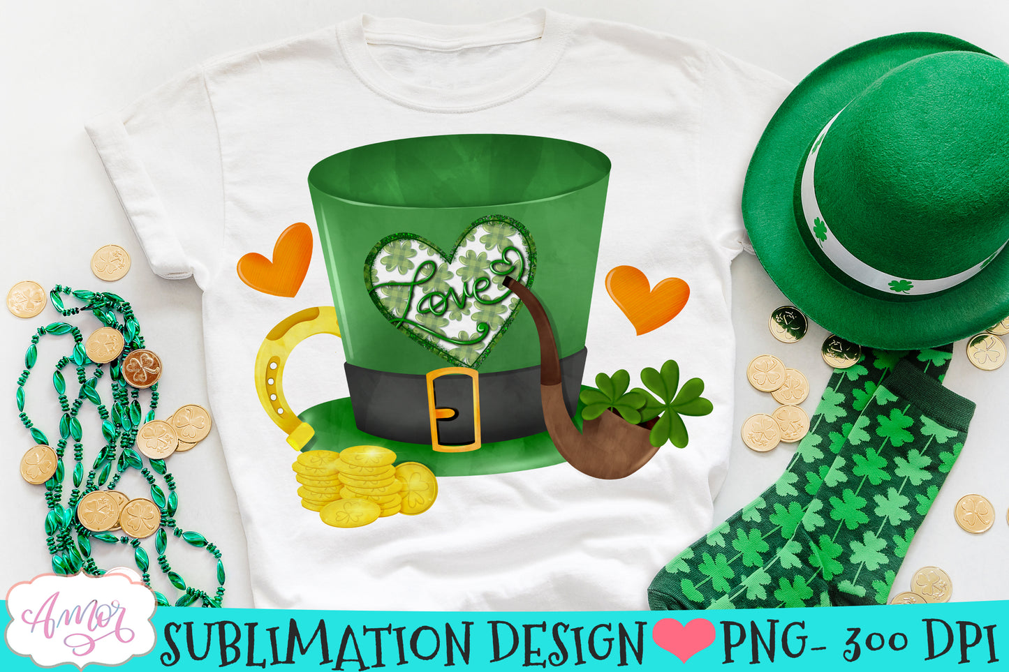 St. Patrick's day PNG design for Sublimation