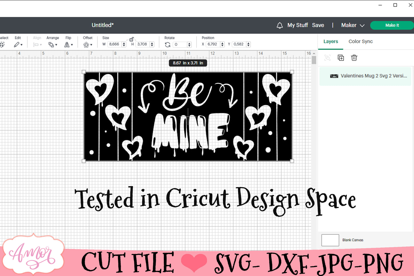 Valentines SVG for 12oz mugs infusible ink mini bundle