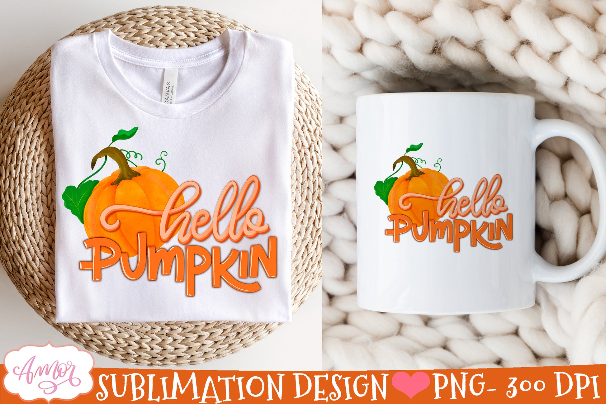 Hello pumpkin PNG for Sublimation Fall png design