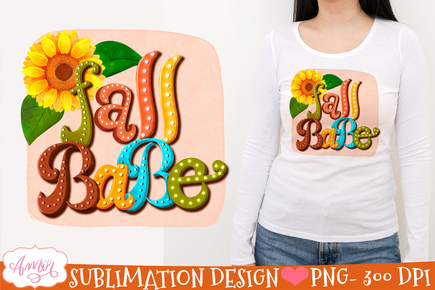 Fall Babe PNG for Sublimation |Fall design for T-shirts