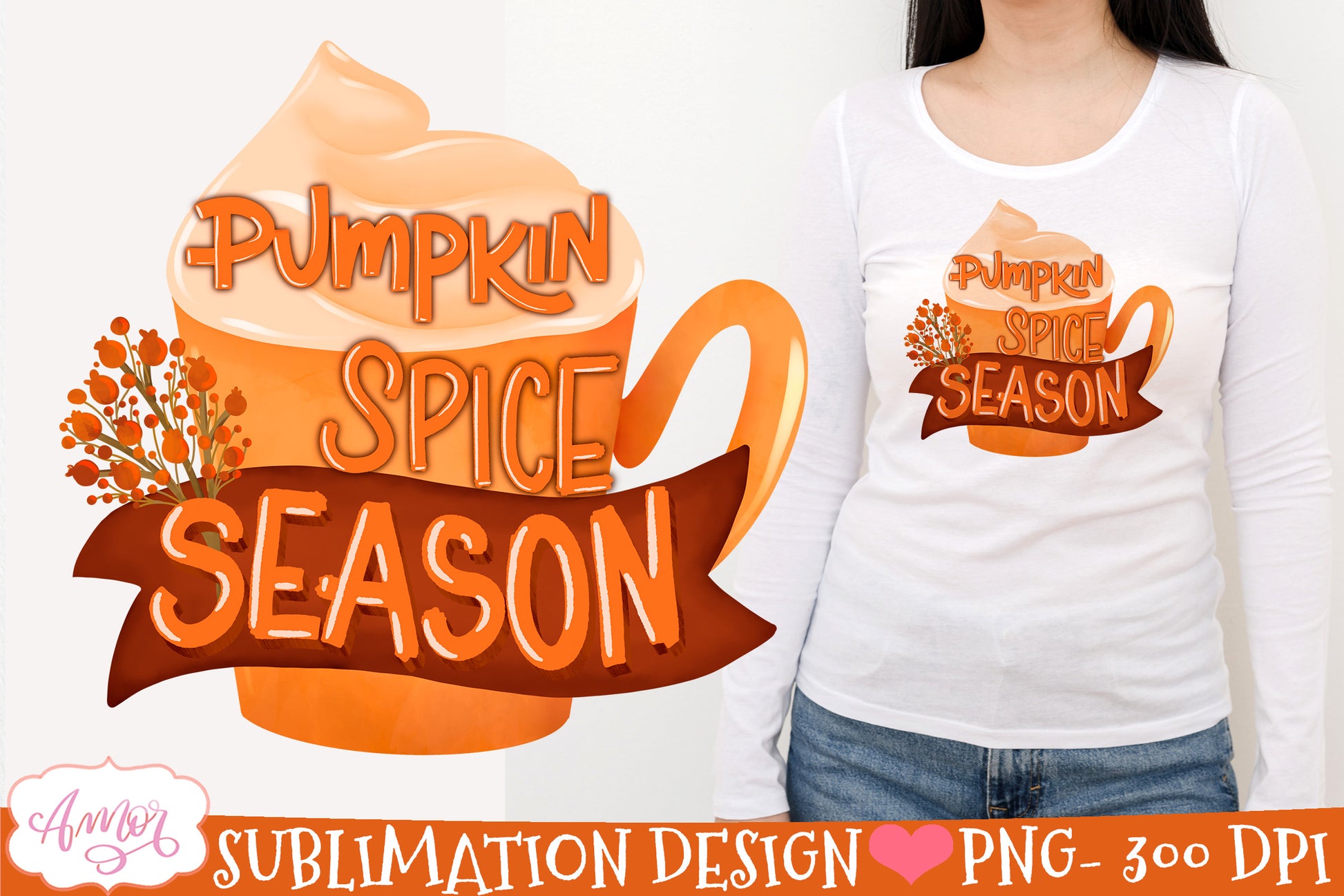 Pumpkin spice season PNG for Sublimation |Fall T-shirt PNG