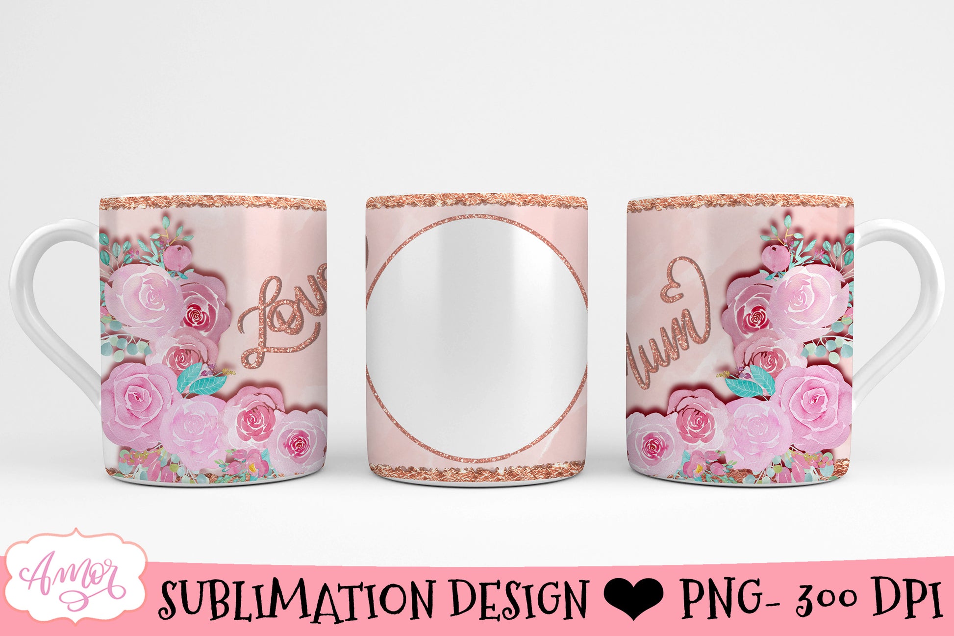 Mum Photo Mug Template for sublimation