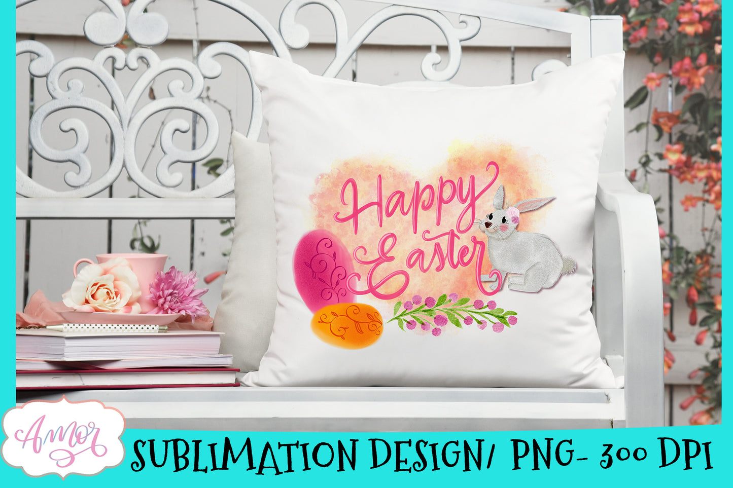 Happy Easter Sublimation Design