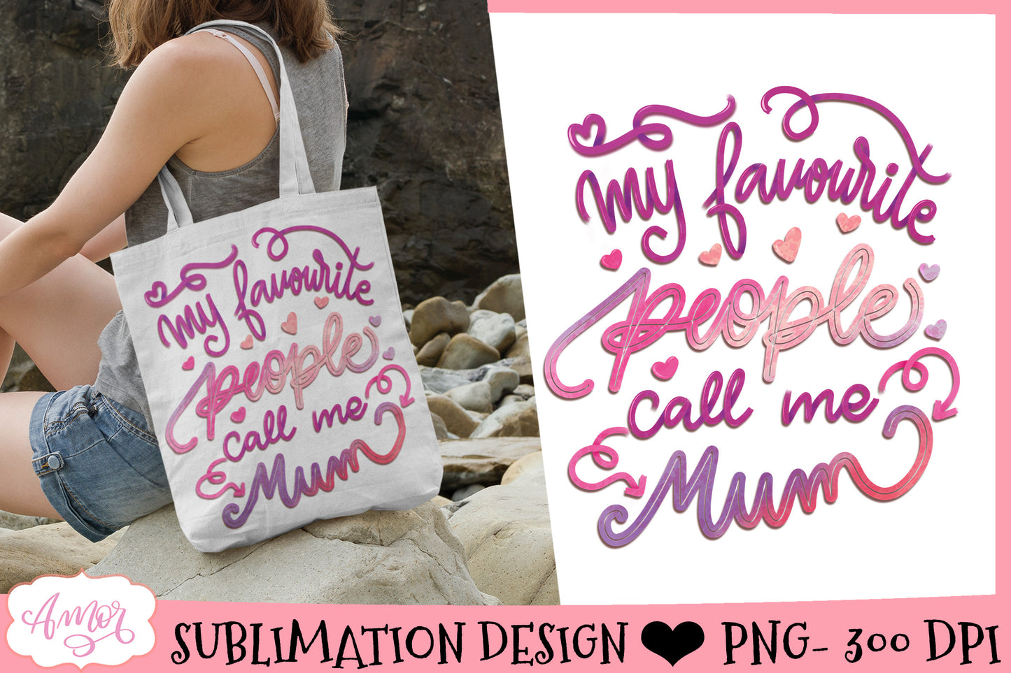 My favourite people call me mum Sublimation Design