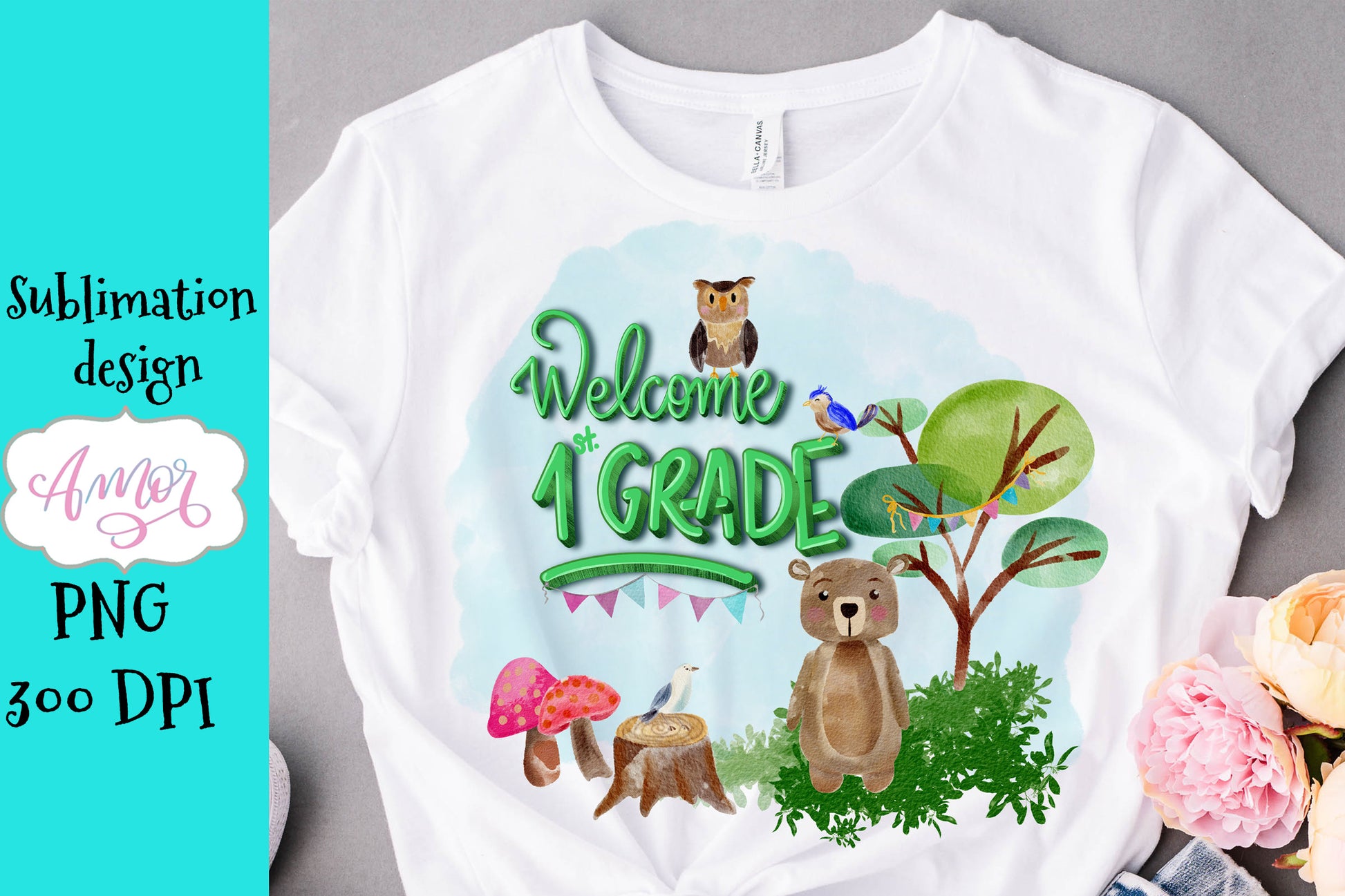 Welcome First Grade PNG design for T-shirt sublimation