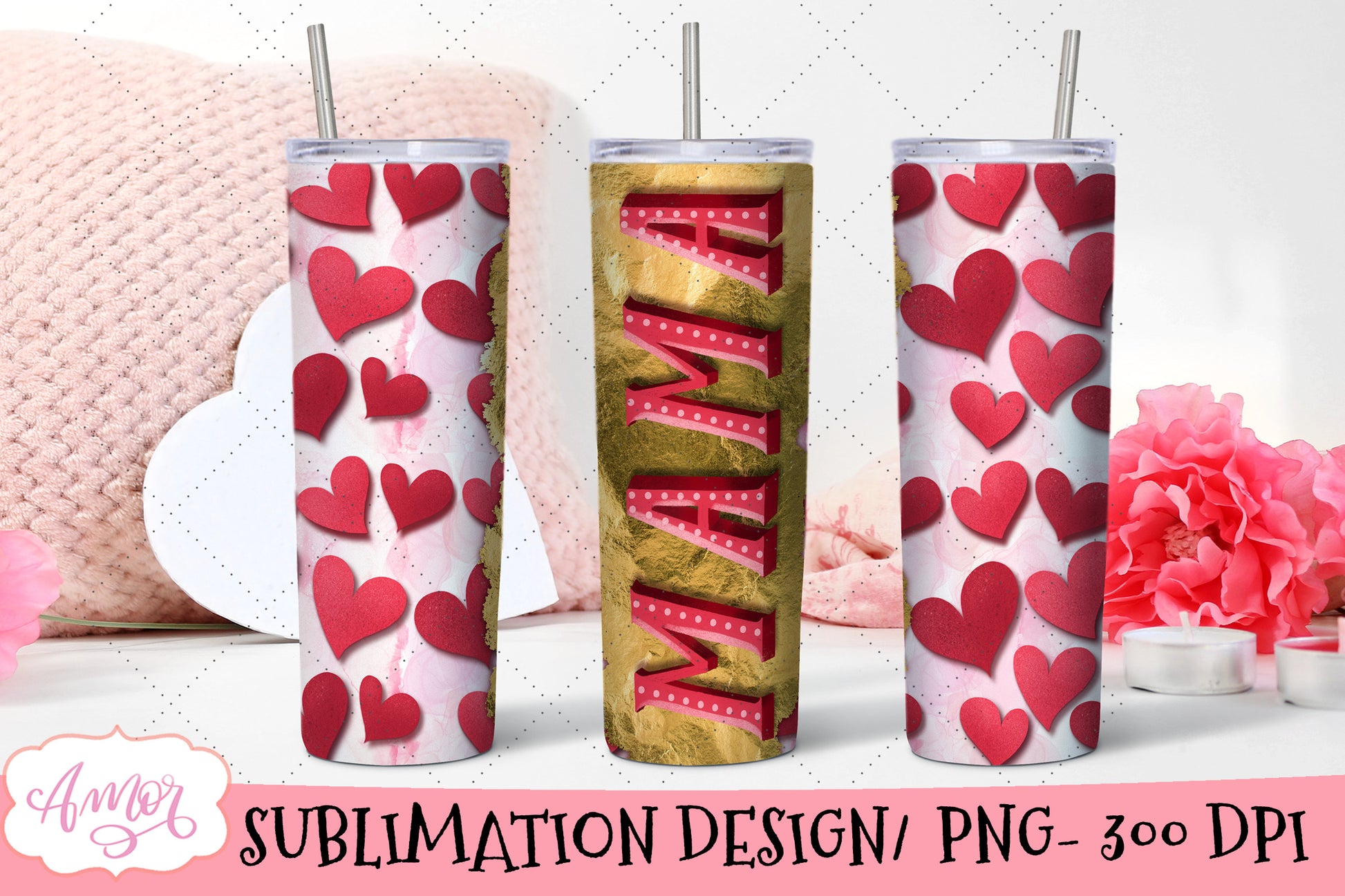 Mama Tumbler Wrap for Sublimation