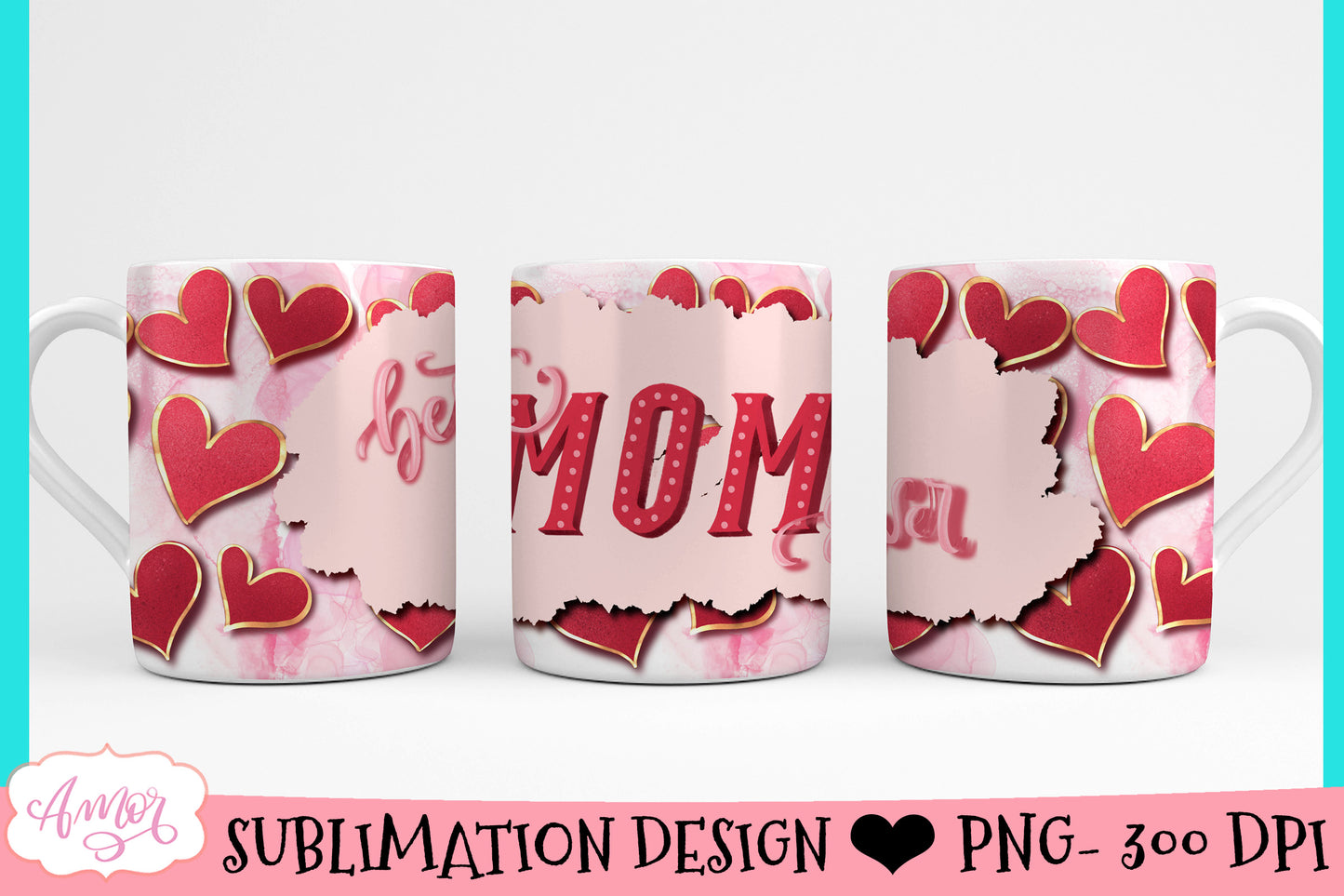 Best mom ever mug wrap for sublimation