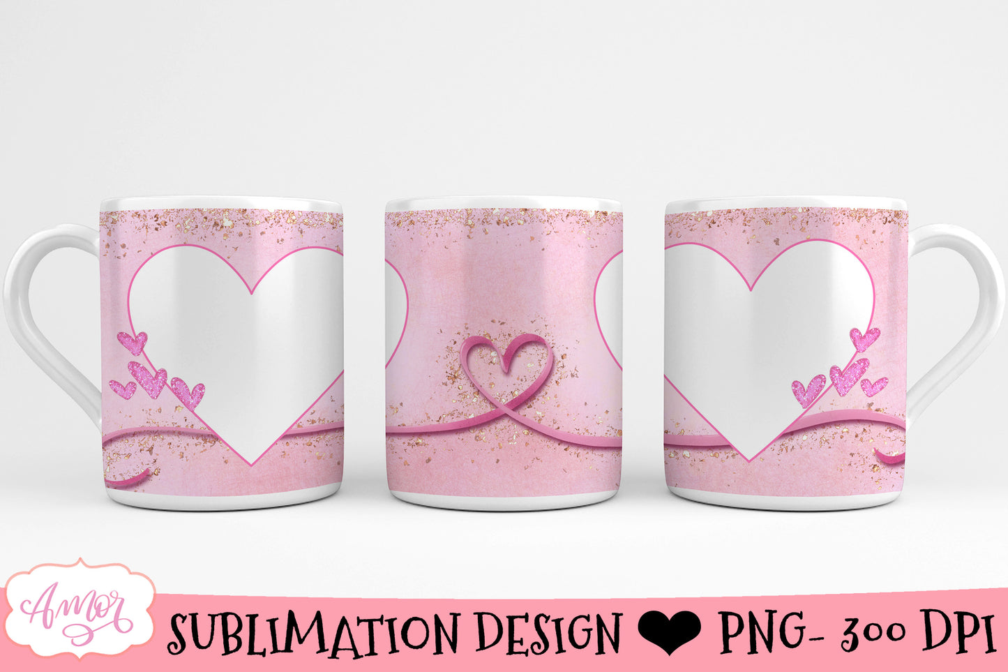 Add your own photos mug template for sublimation