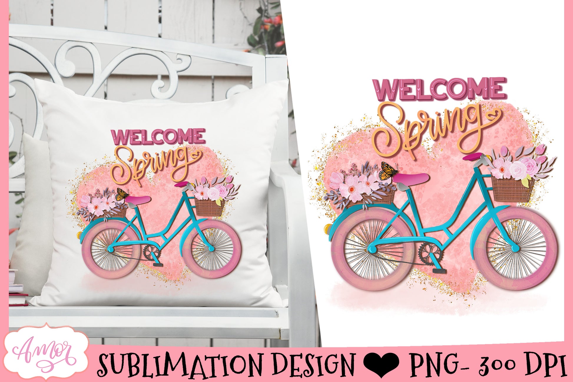 Welcome Spring Sublimation Design