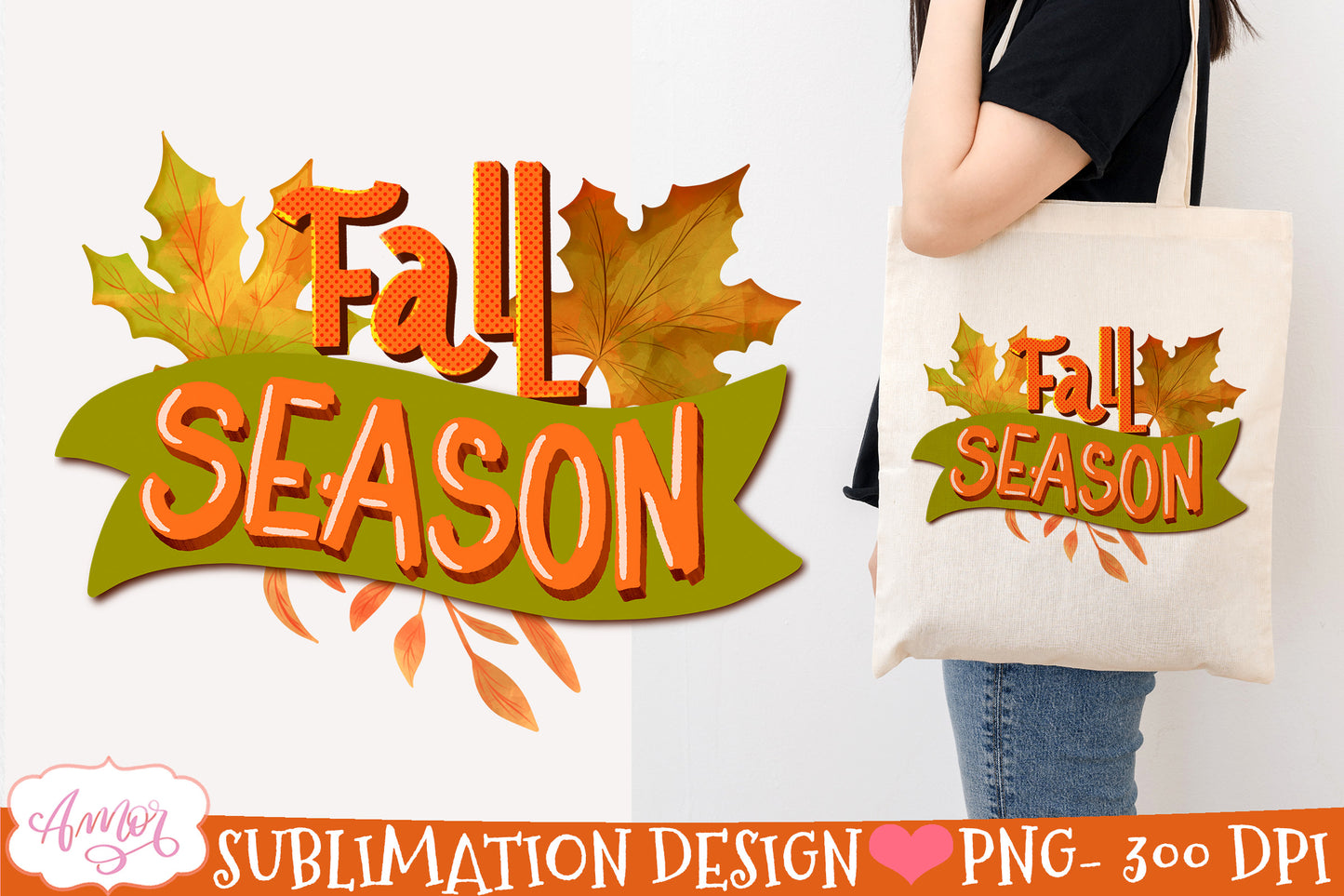 Fall season PNG for Sublimation |Fall leaves png design