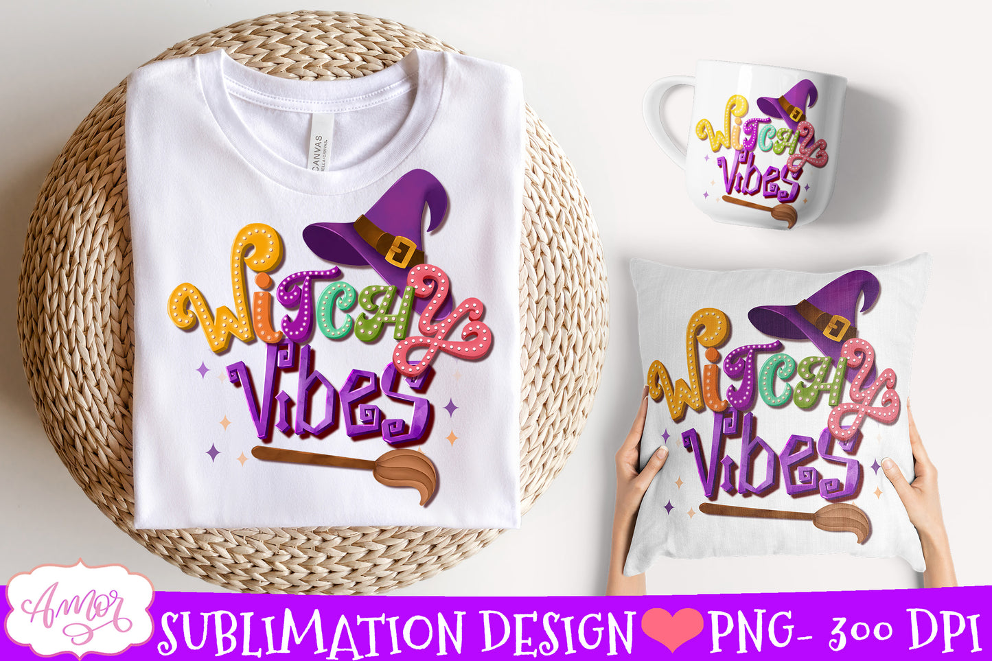Witchy vibes Sublimation PNG | Halloween PNG illustration