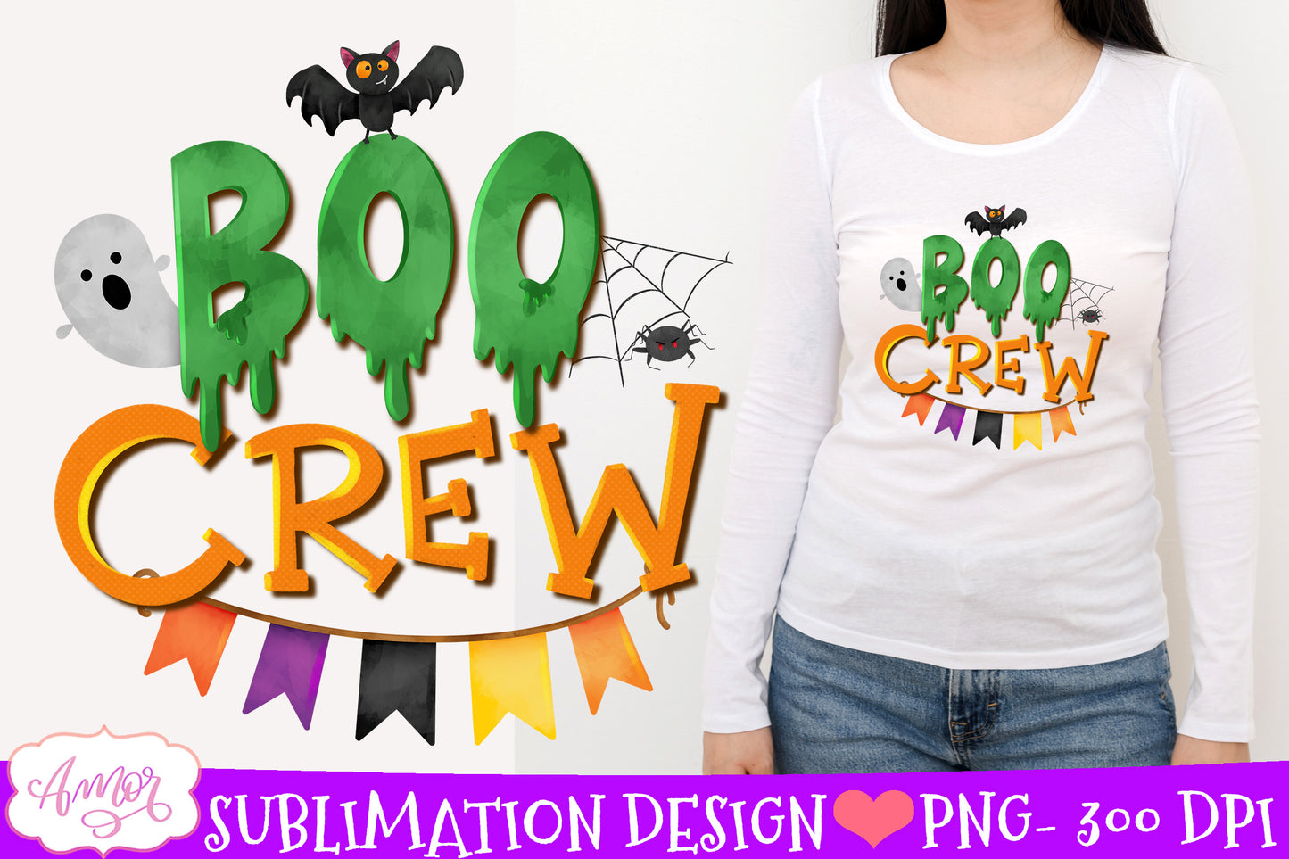 Boo Crew Sublimation PNG| Halloween PNG illustration