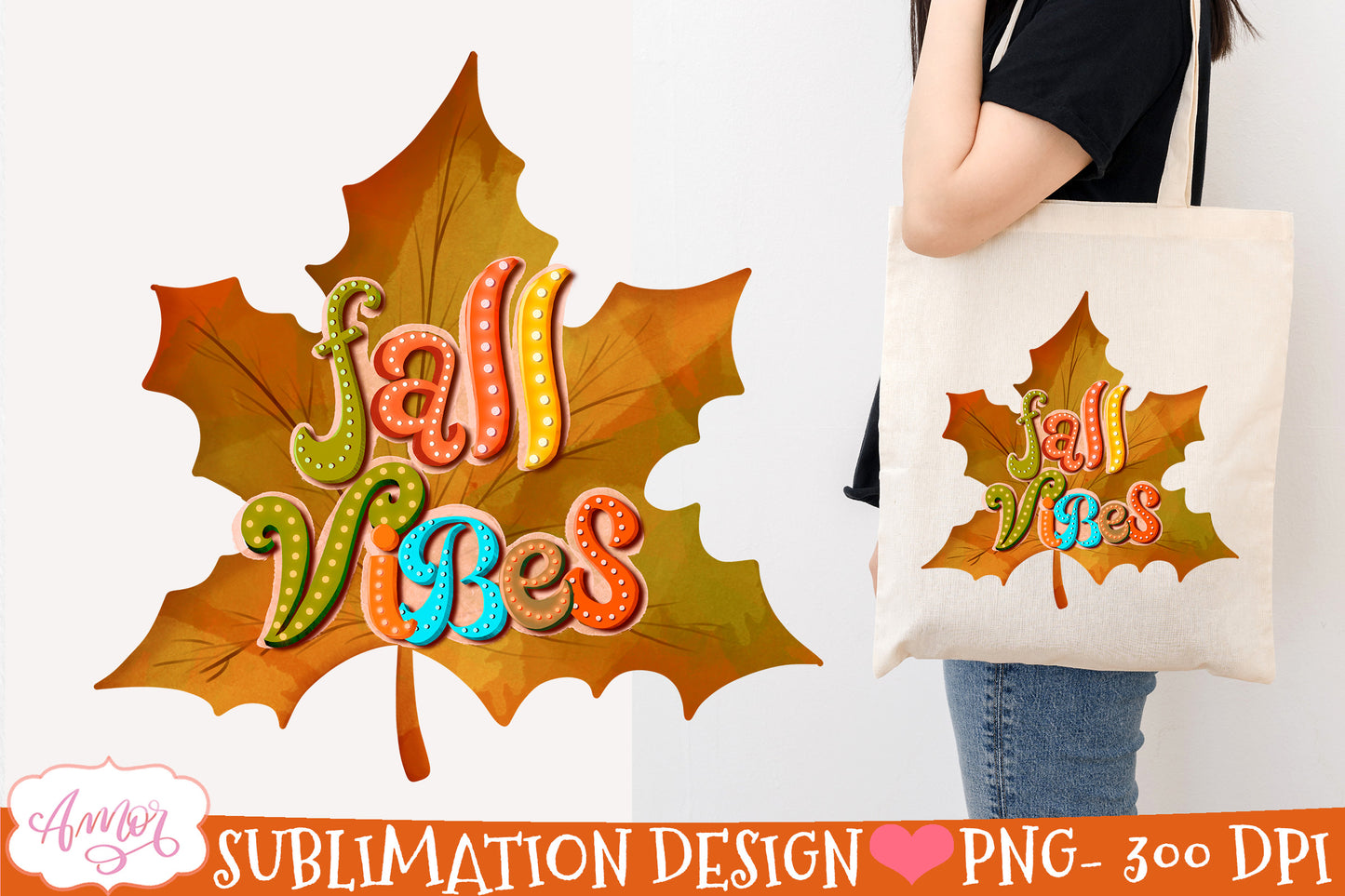 Fall Vibes PNG for Sublimation |Fall leaf PNG
