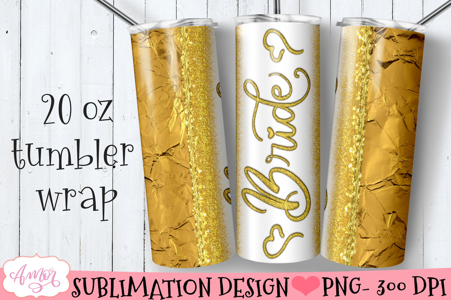 Bride Tumbler Wrap for Sublimation  Wedding tumbler PNG