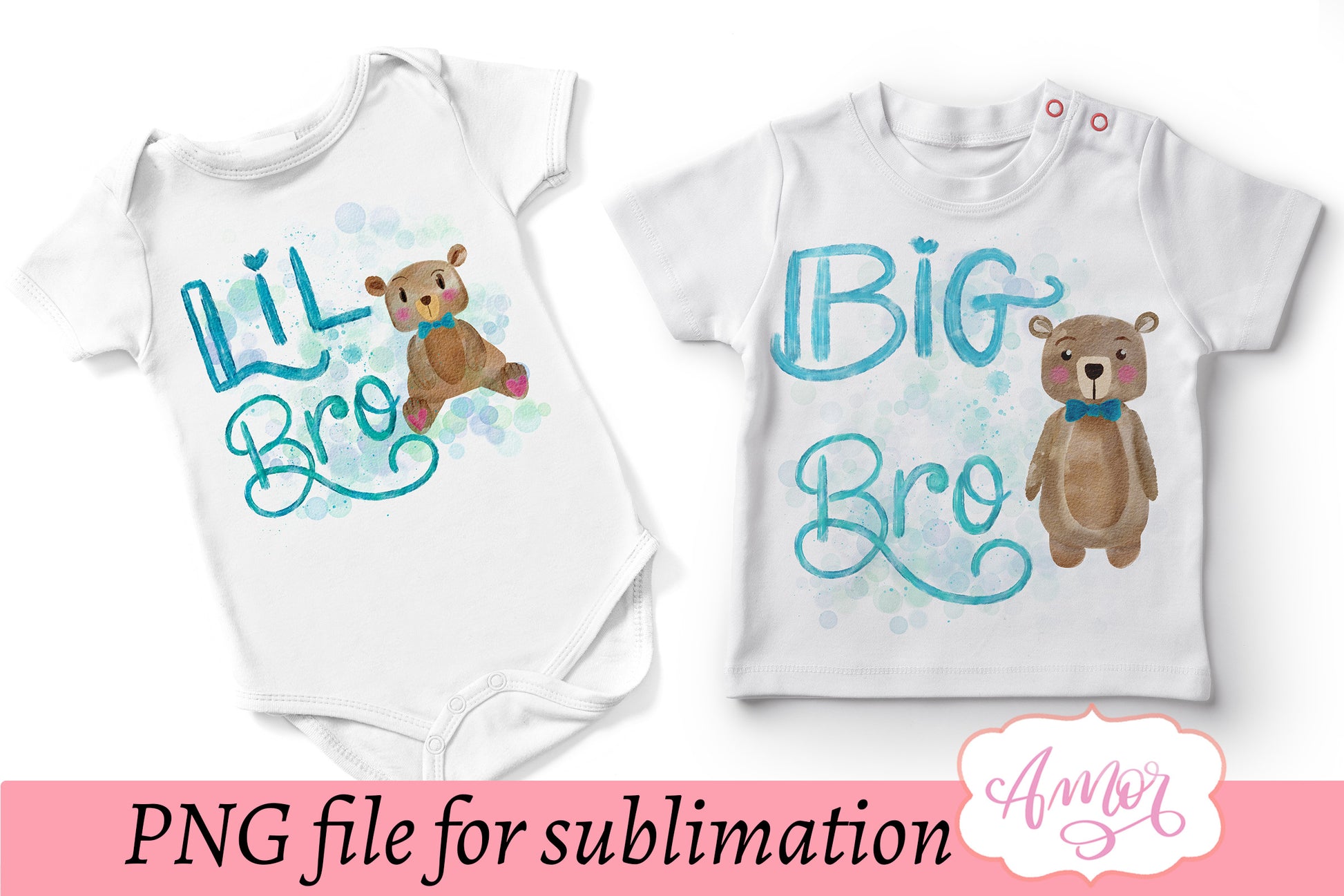 Little Brother Big Brother PNG files for sublimation