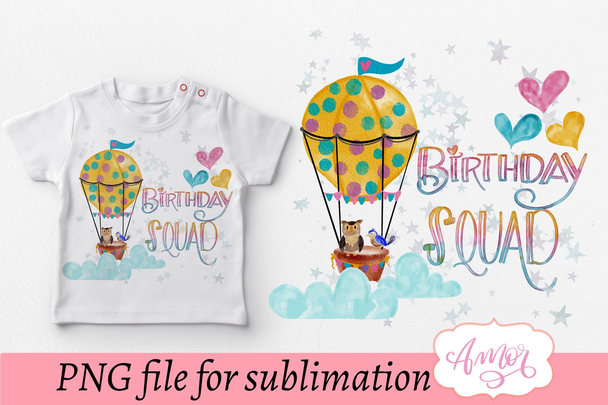 Birthday Squad Sublimation Design