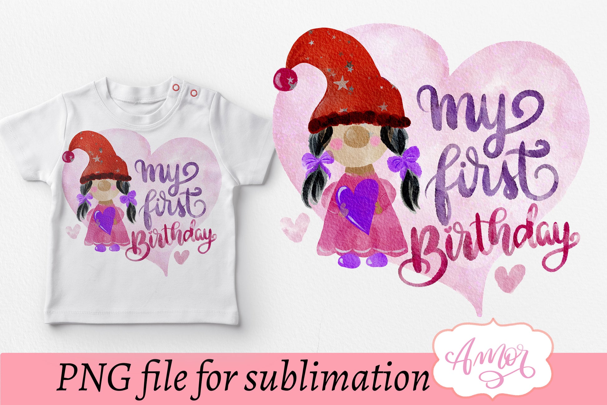 My First Birthday sublimation design