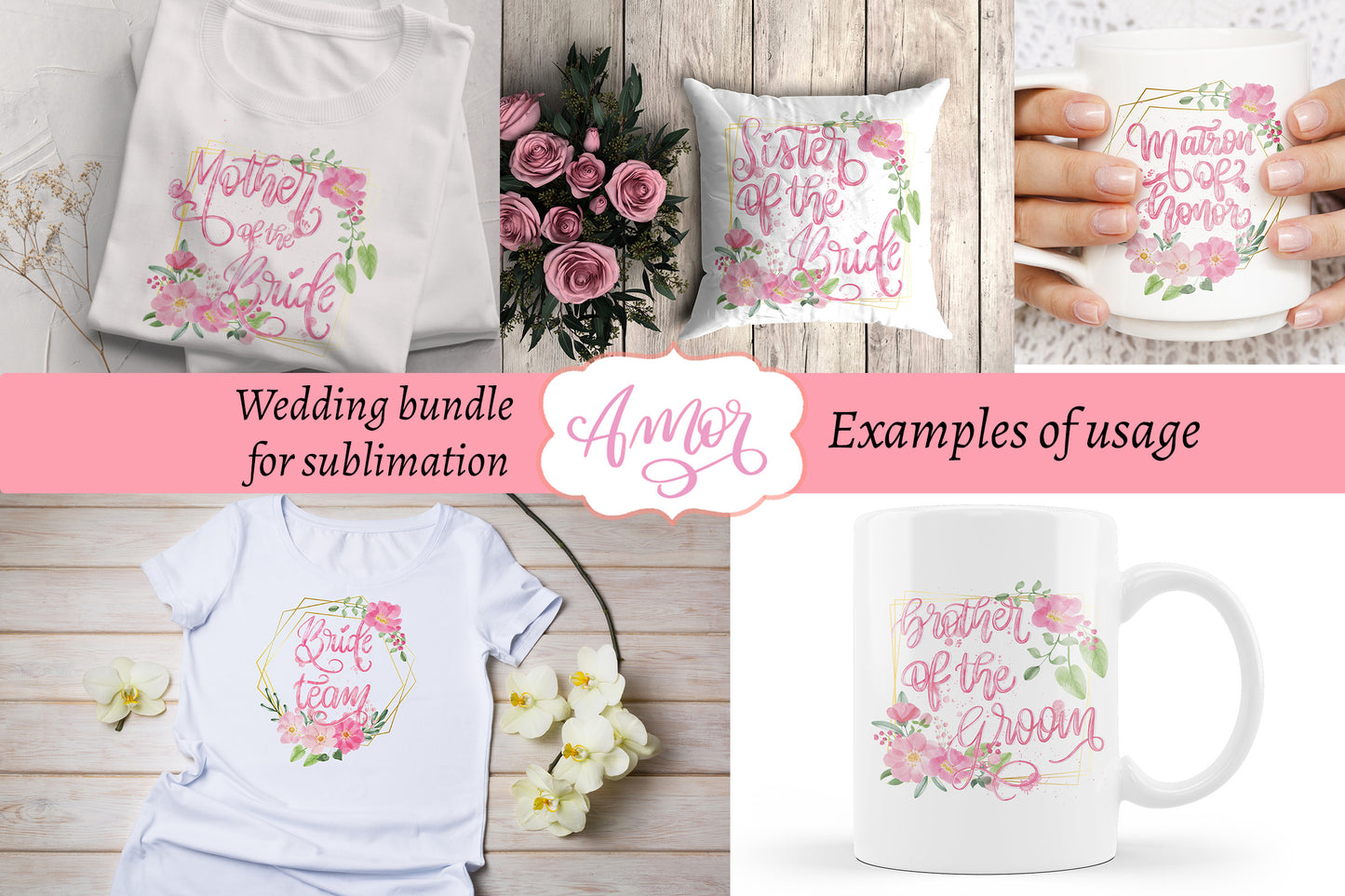 BUNDLE Wedding sublimation designs