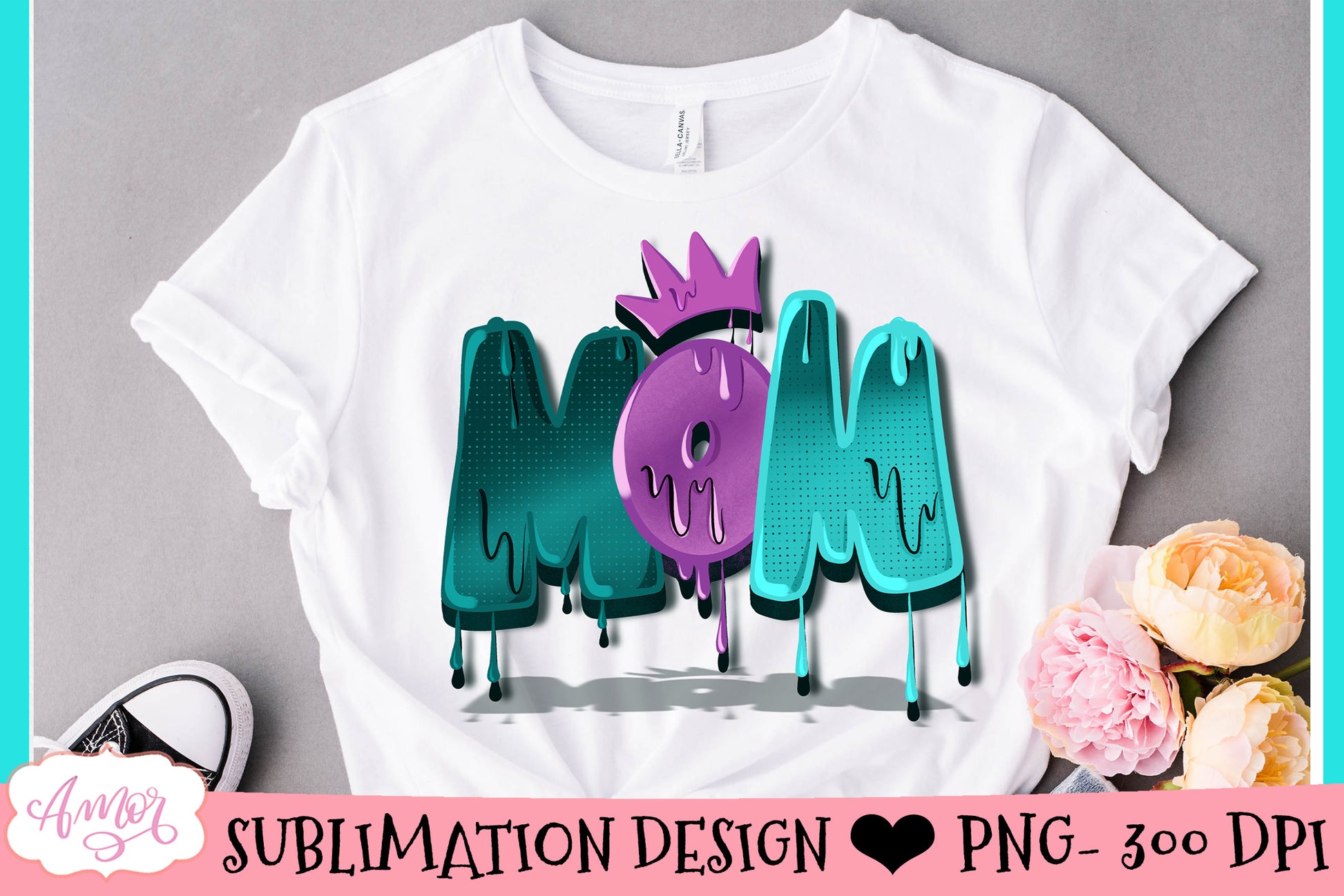 Mom Graffiti Style Sublimation Design