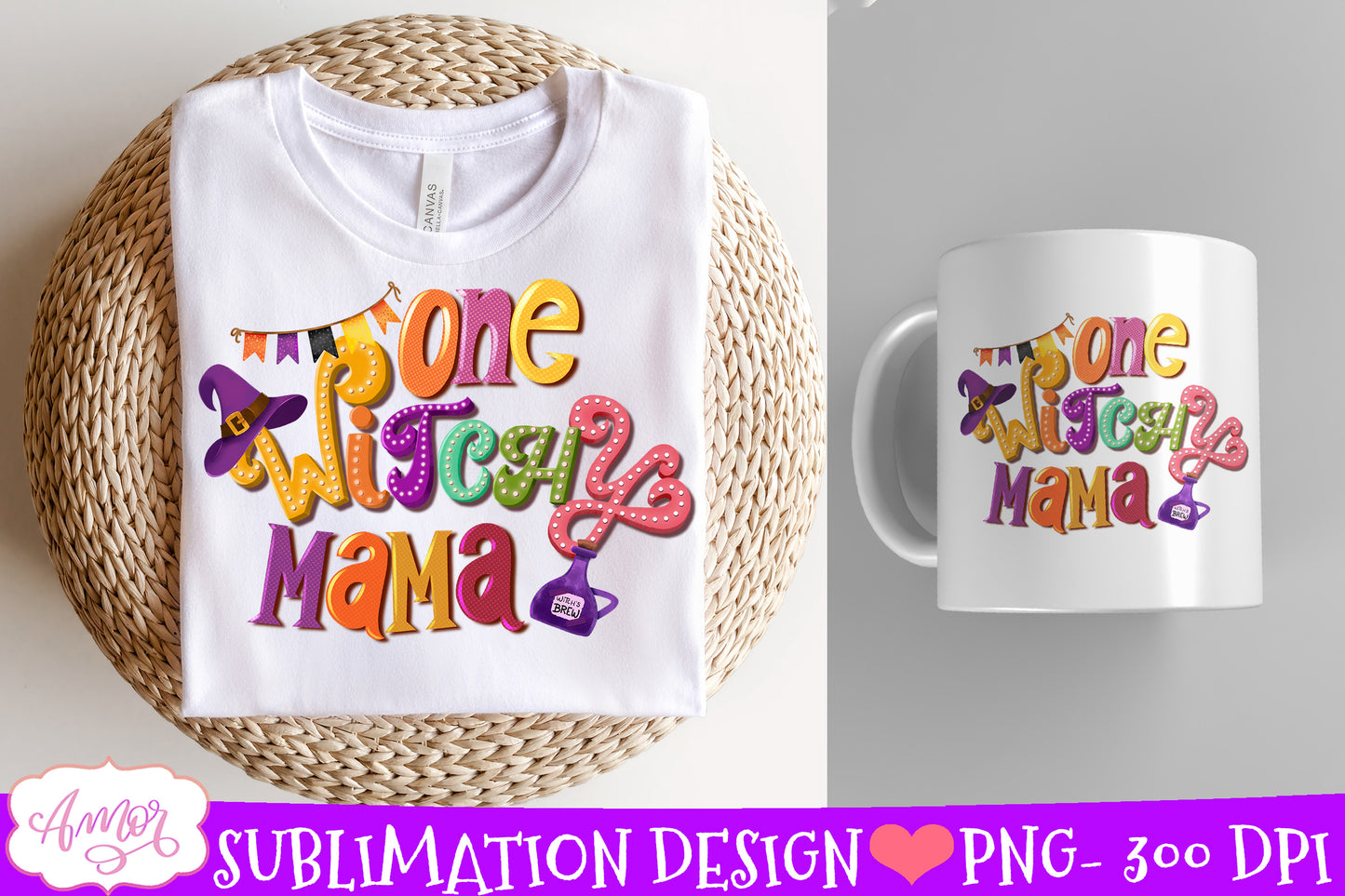 One witchy mama Sublimation design | Mom halloween PNG