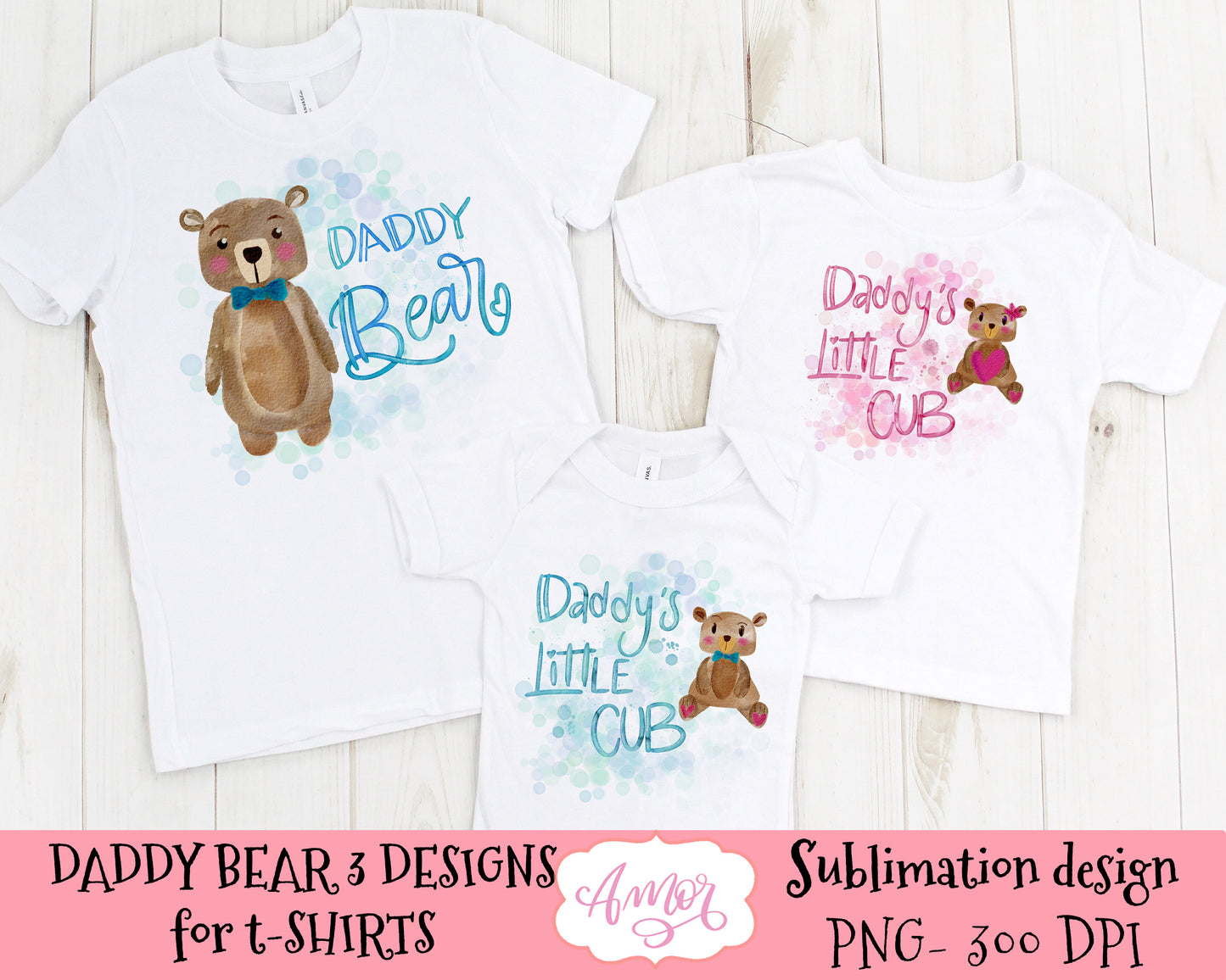 Daddy Bear sublimation design