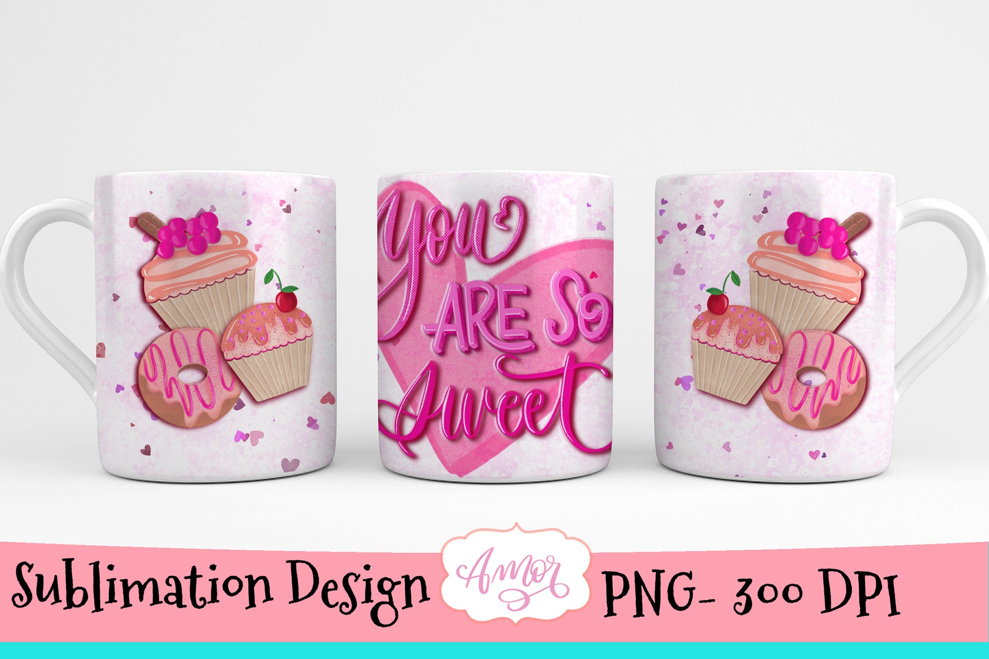 Valentines Mug Wrap for Sublimation