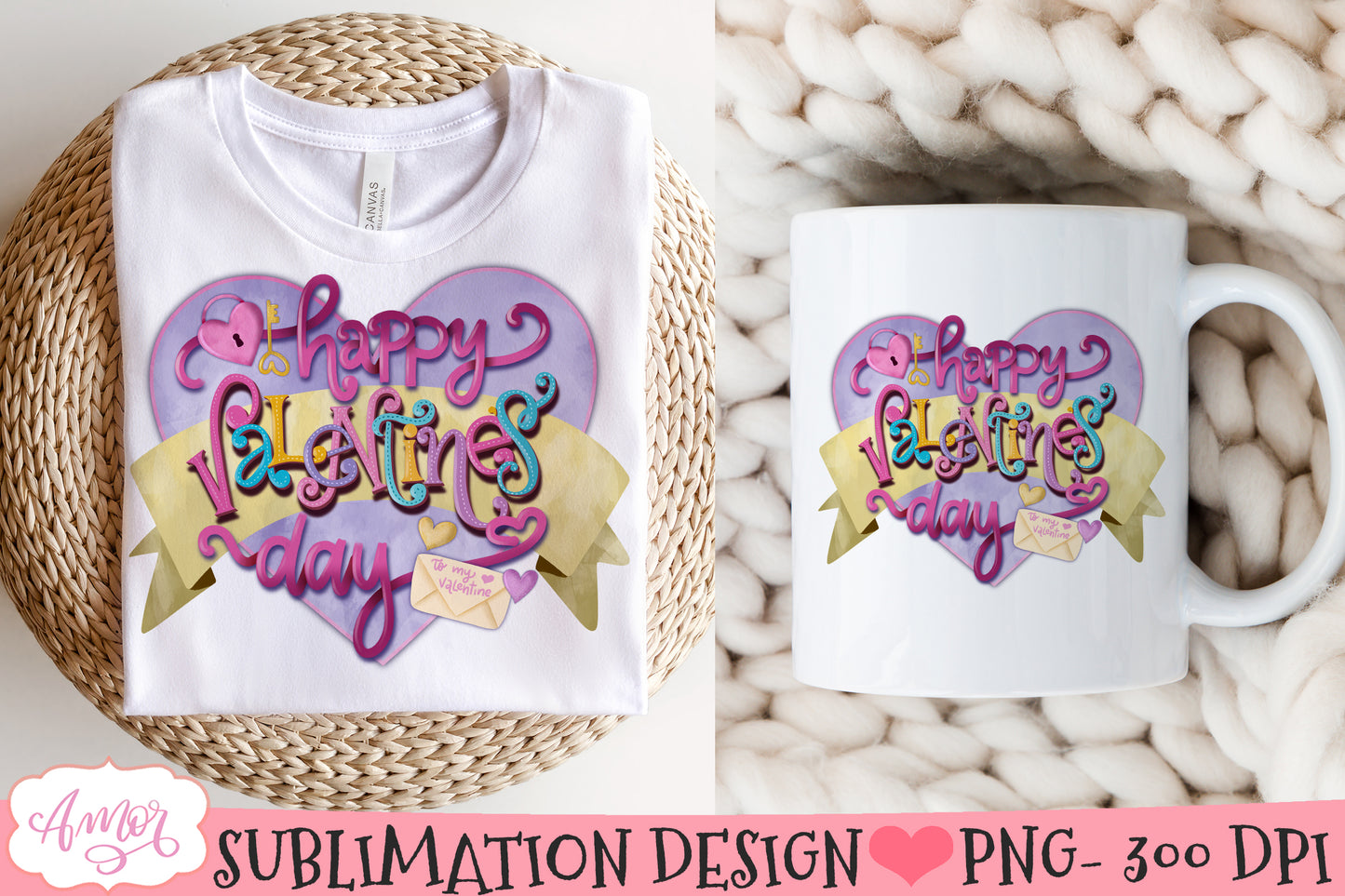 Happy Valentine's day sublimation PNG design