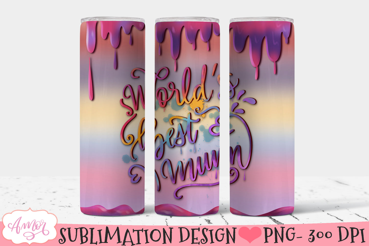 World's best mum tumbler wrap for sublimation | Mother's day tumbler wrap